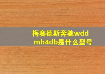 梅赛德斯奔驰wddmh4db是什么型号