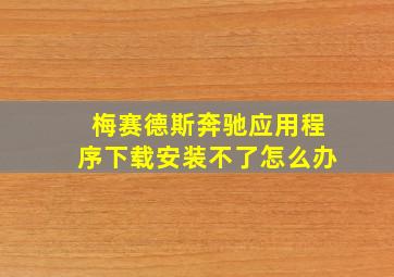 梅赛德斯奔驰应用程序下载安装不了怎么办