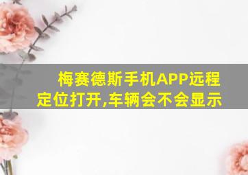 梅赛德斯手机APP远程定位打开,车辆会不会显示