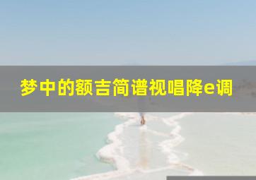 梦中的额吉简谱视唱降e调