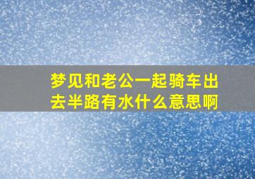 梦见和老公一起骑车出去半路有水什么意思啊