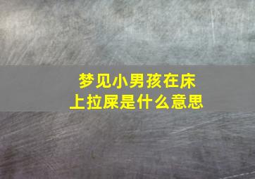 梦见小男孩在床上拉屎是什么意思