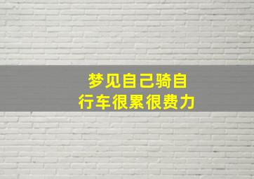 梦见自己骑自行车很累很费力