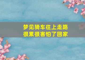 梦见骑车往上走路很累很害怕了回家