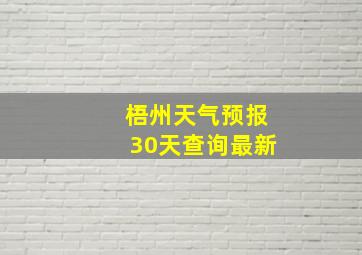 梧州天气预报30天查询最新