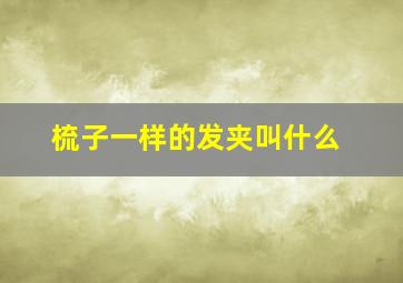 梳子一样的发夹叫什么