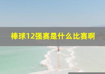 棒球12强赛是什么比赛啊