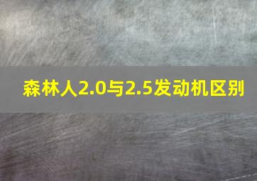 森林人2.0与2.5发动机区别