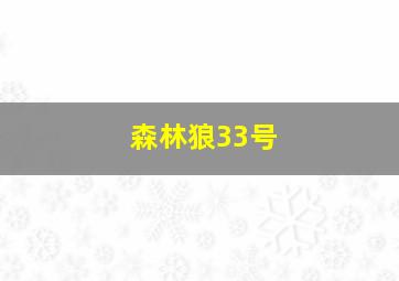 森林狼33号