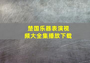 楚国乐器表演视频大全集播放下载