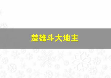 楚雄斗大地主