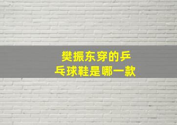 樊振东穿的乒乓球鞋是哪一款