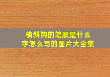 横斜钩的笔顺是什么字怎么写的图片大全集