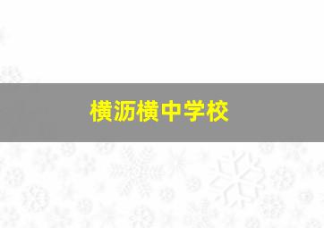 横沥横中学校