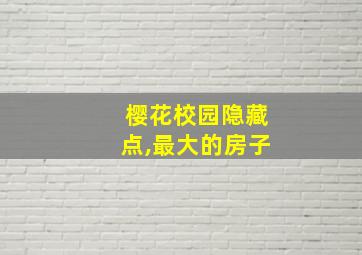 樱花校园隐藏点,最大的房子