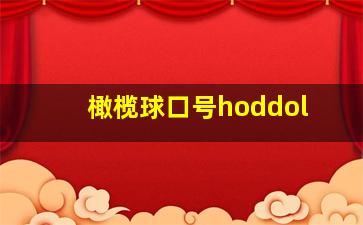 橄榄球口号hoddol