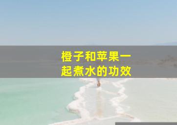 橙子和苹果一起煮水的功效