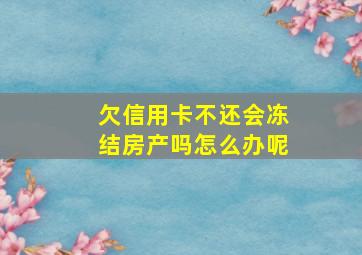 欠信用卡不还会冻结房产吗怎么办呢