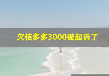 欠桔多多3000被起诉了