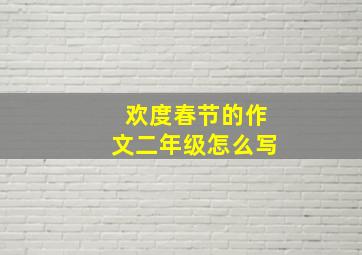 欢度春节的作文二年级怎么写