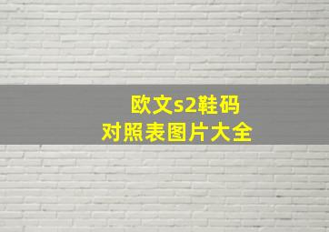 欧文s2鞋码对照表图片大全