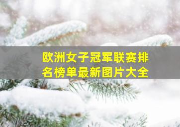 欧洲女子冠军联赛排名榜单最新图片大全