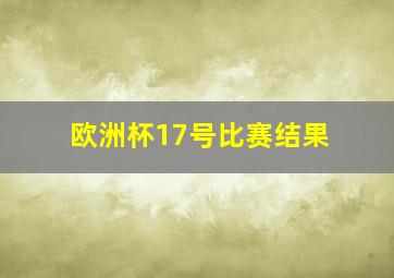 欧洲杯17号比赛结果