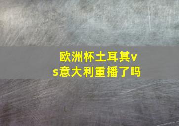 欧洲杯土耳其vs意大利重播了吗