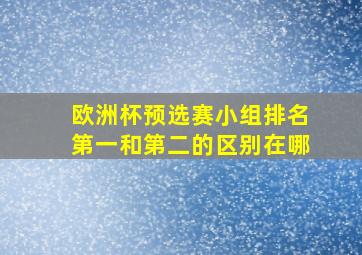 欧洲杯预选赛小组排名第一和第二的区别在哪