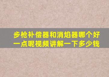 步枪补偿器和消焰器哪个好一点呢视频讲解一下多少钱