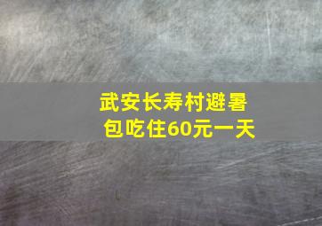 武安长寿村避暑包吃住60元一天