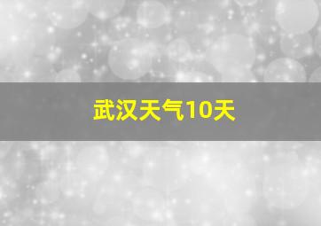 武汉天气10天