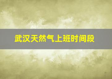 武汉天然气上班时间段