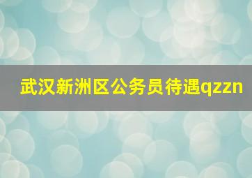 武汉新洲区公务员待遇qzzn