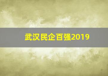 武汉民企百强2019