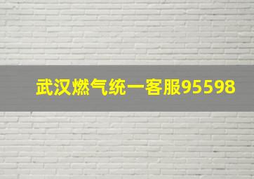 武汉燃气统一客服95598