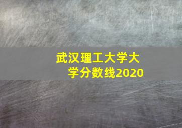 武汉理工大学大学分数线2020