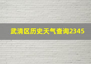 武清区历史天气查询2345