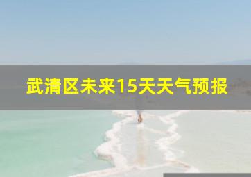 武清区未来15天天气预报