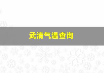 武清气温查询