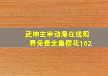 武神主宰动漫在线观看免费全集樱花162