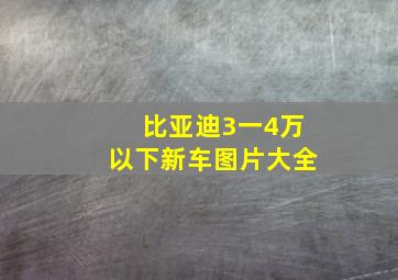 比亚迪3一4万以下新车图片大全