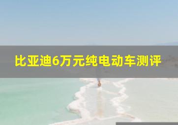 比亚迪6万元纯电动车测评