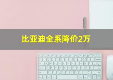 比亚迪全系降价2万