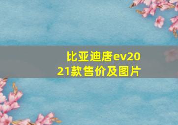 比亚迪唐ev2021款售价及图片