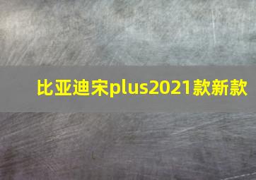 比亚迪宋plus2021款新款