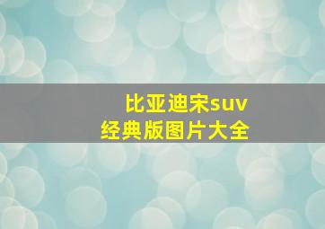 比亚迪宋suv经典版图片大全