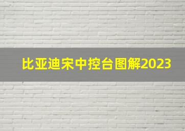 比亚迪宋中控台图解2023