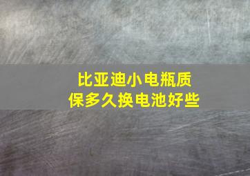 比亚迪小电瓶质保多久换电池好些