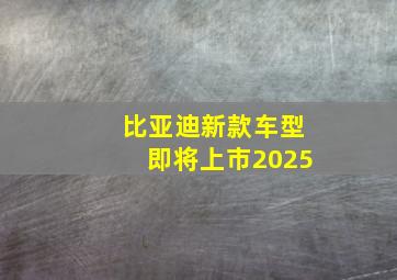 比亚迪新款车型即将上市2025